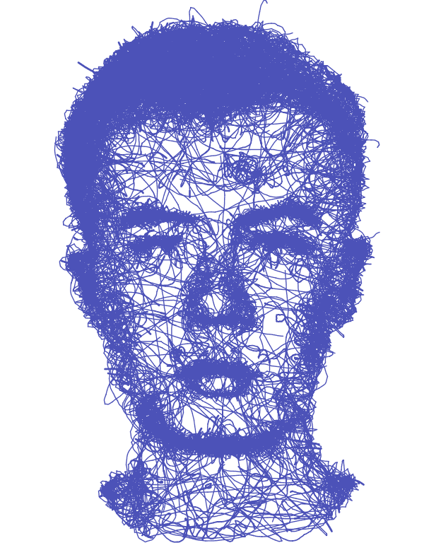 Line-drawing portrait of Jianqiang Ding